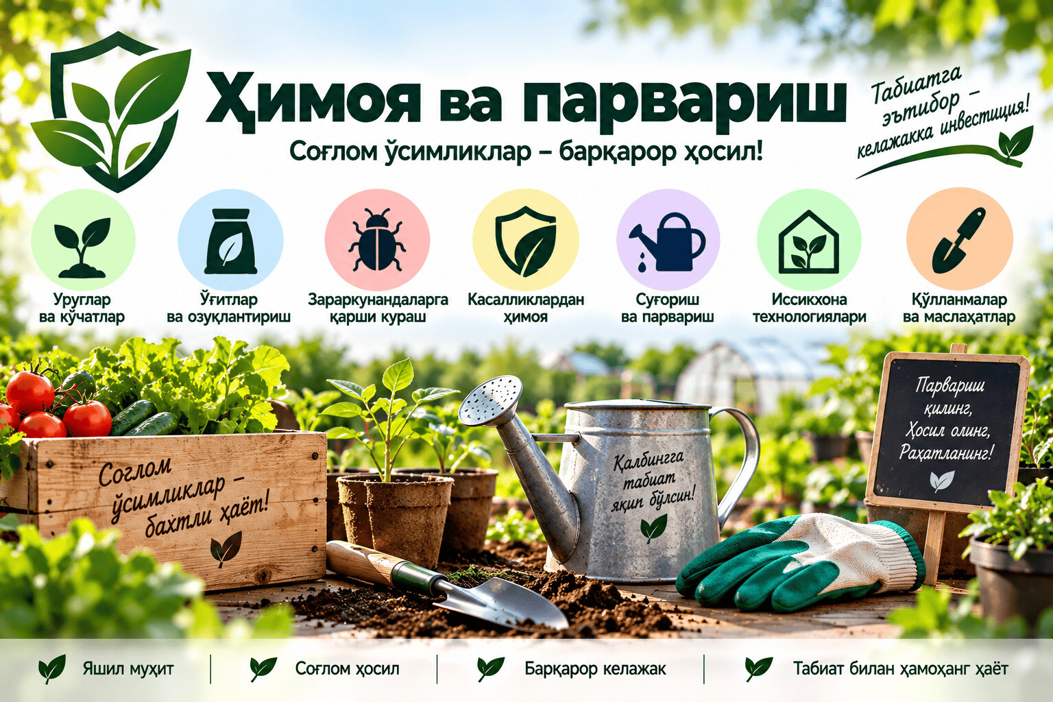 Экинларни ҳимоялаш ва парваришлаш
