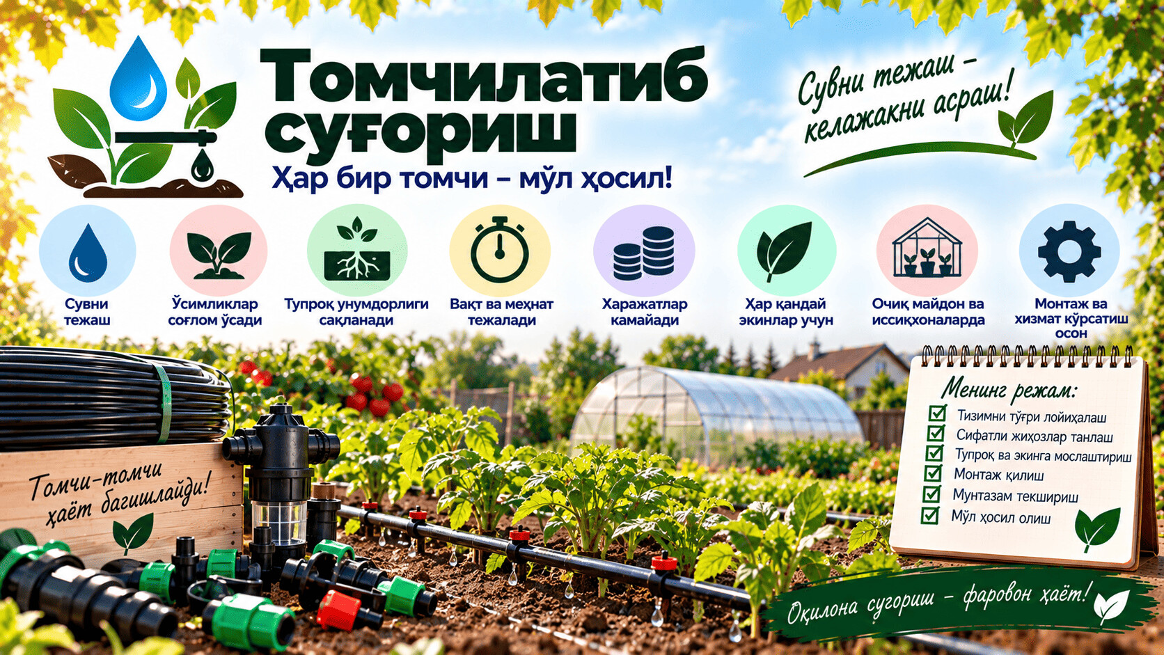 Томчилатиб суғориш